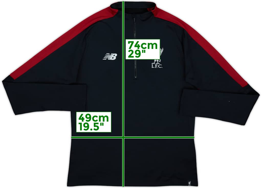 2018-19 Liverpool New Balance 1/4 Zip Drill Top - 9/10 - (M)