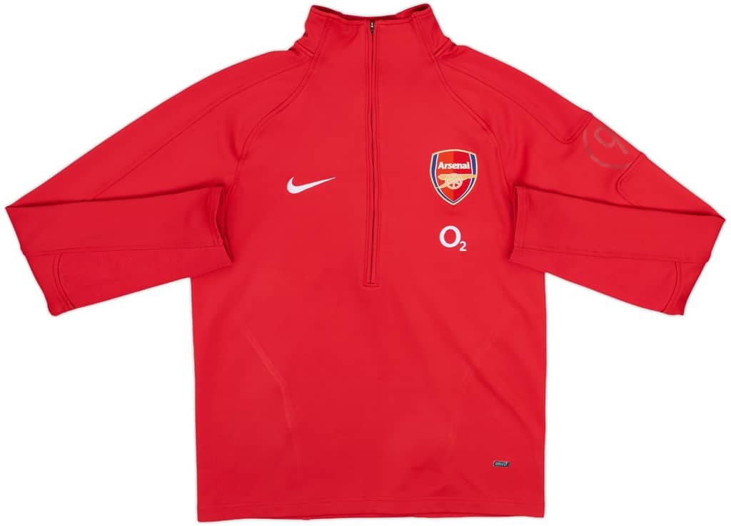 2005-06 Arsenal Nike 1/2 Zip Sweat Top - 8/10 - (M)