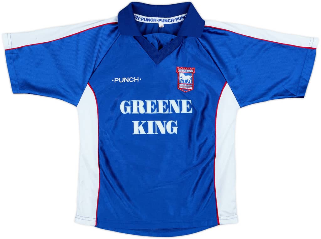 1999-01 Ipswich Home Shirt - 8/10 - (L.Boys)