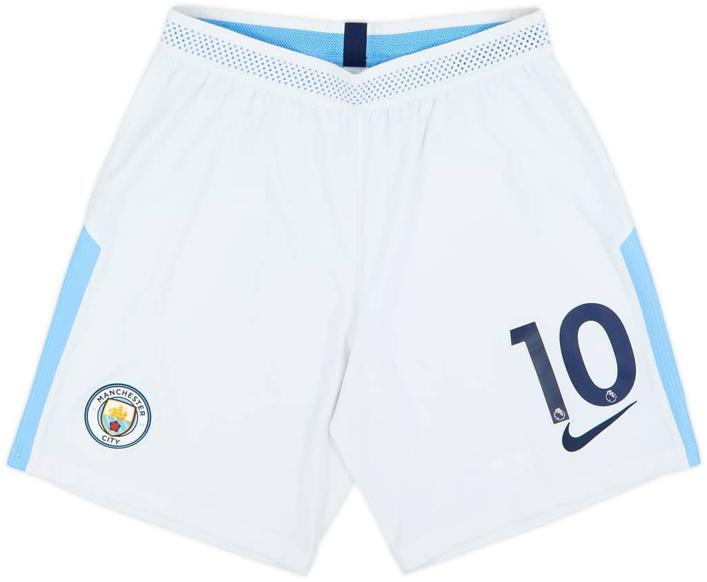 2017-18 Manchester City Player Issue Home Shorts #10 (Aguero) - 8/10 - (M)