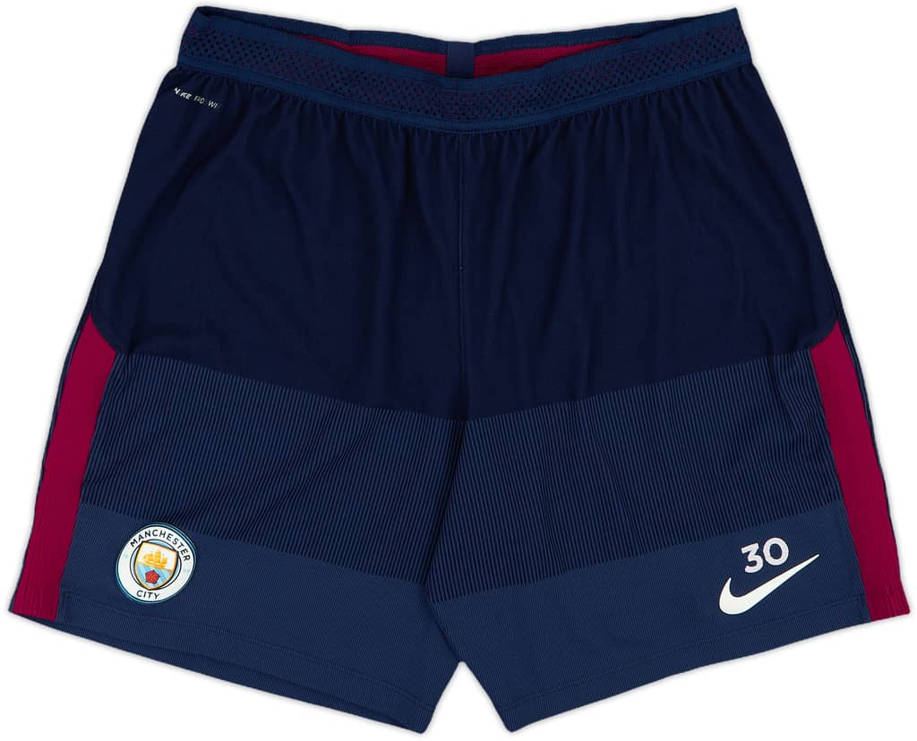 2017-18 Manchester City Nike Player Issue Training Shorts #30 - 6/10 - (L)
