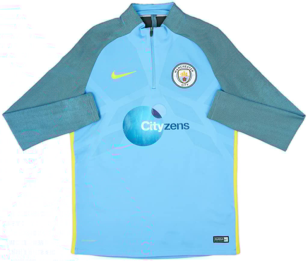 2016-17 Manchester City Nike 1/4 Zip Training Top - 5/10 - (M)