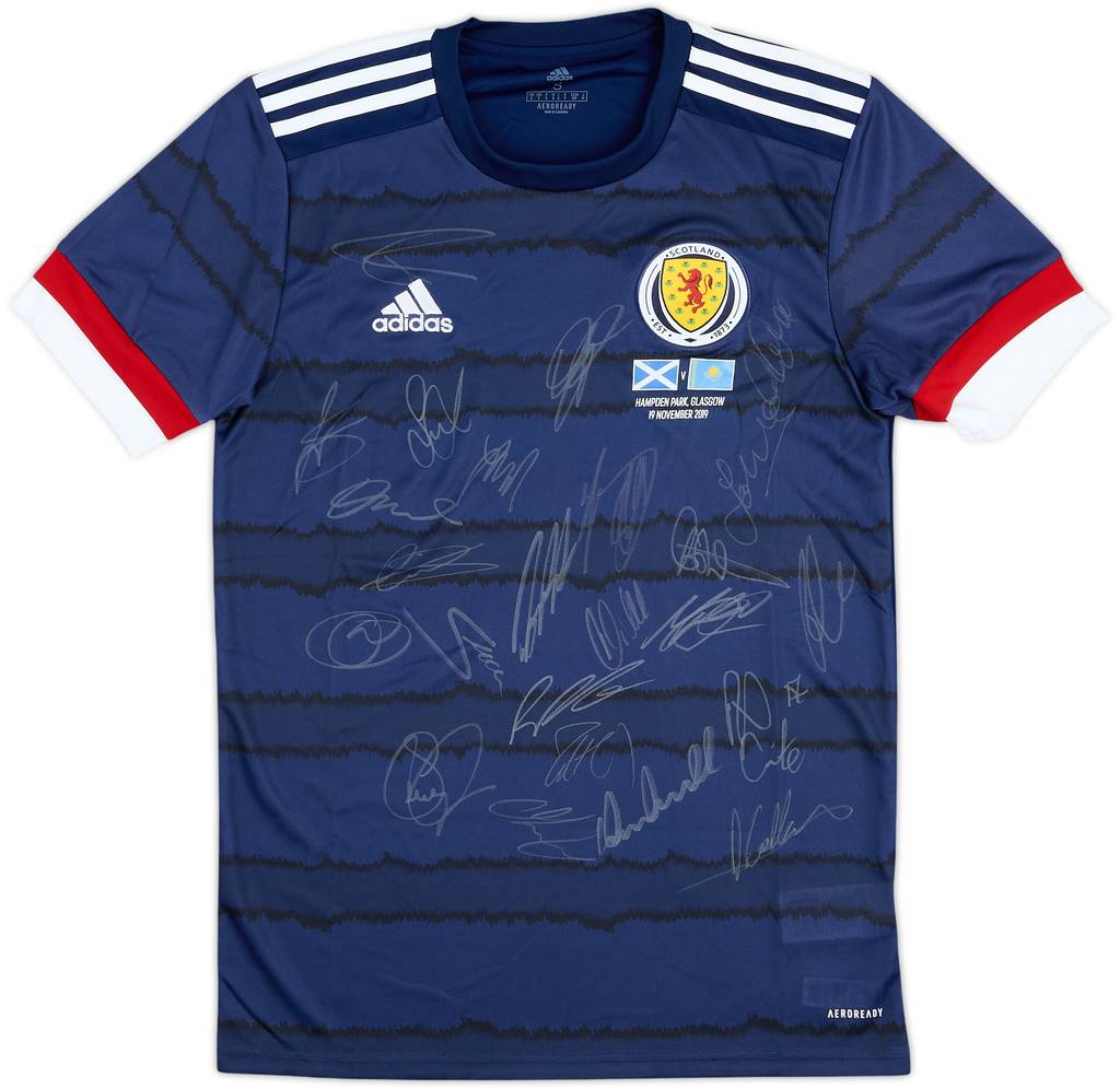 2021 Scotland Match Issue Squad Signed Home Shirt - 9/10 - (S)