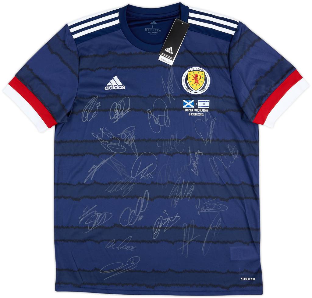 2021 Scotland Match Issue Squad Signed Home Shirt (L)