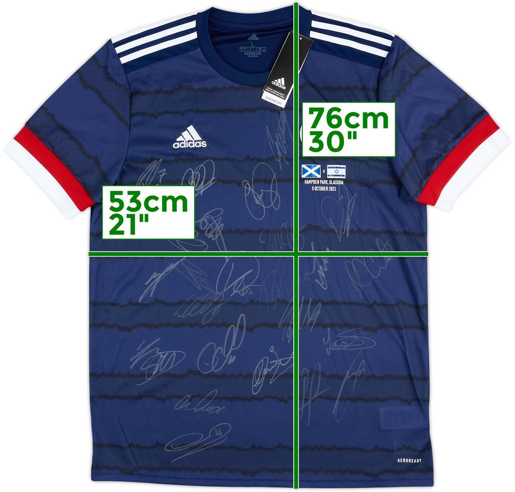 2021 Scotland Match Issue Squad Signed Home Shirt (L)