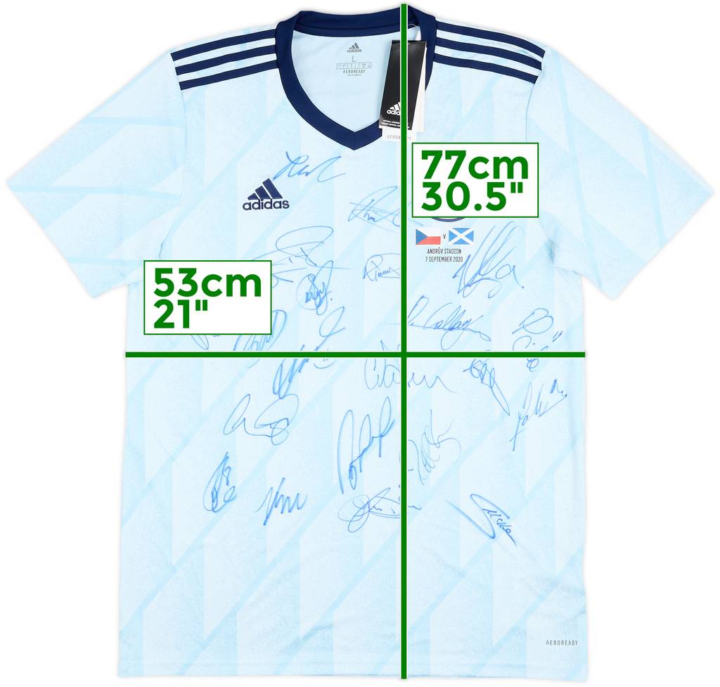 2020 Scotland Player Issue Squad Signed Away Shirt (L)