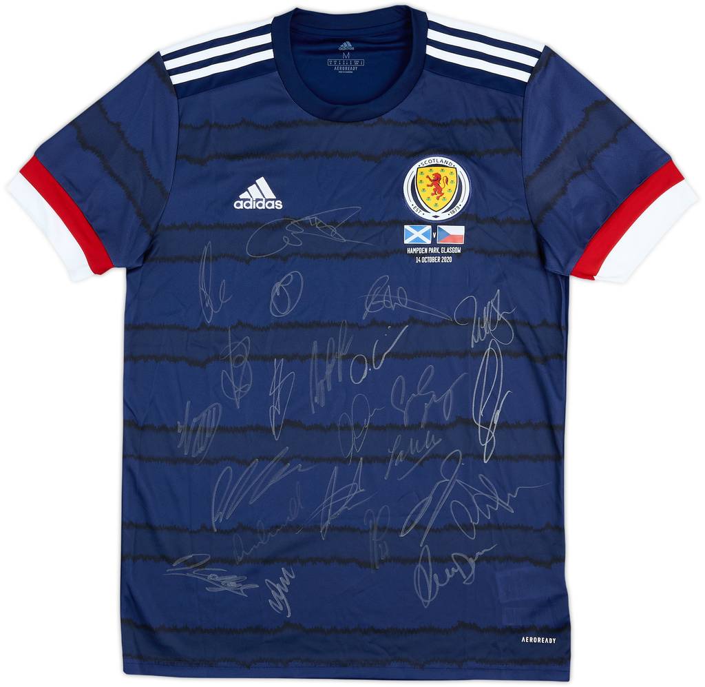 2020 Scotland Player Issue Squad Signed Away Shirt - 9/10 - (M)