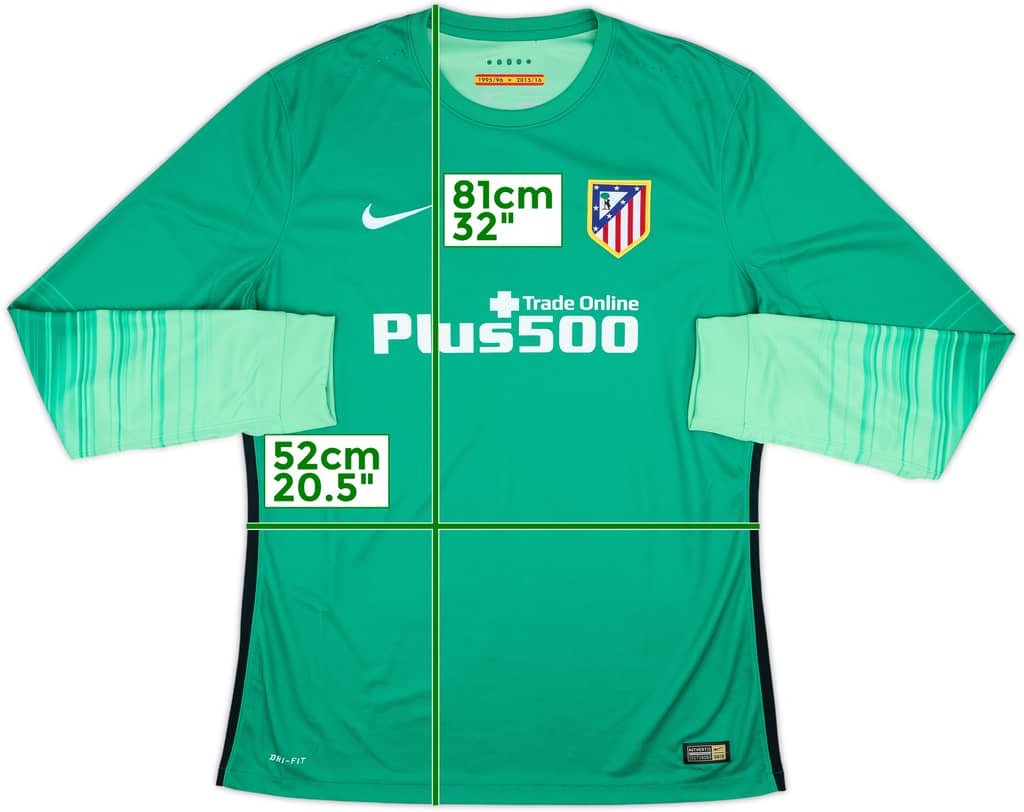 2015-16 Atletico Madrid Player Issue GK Shirt - 10/10 - (XL)