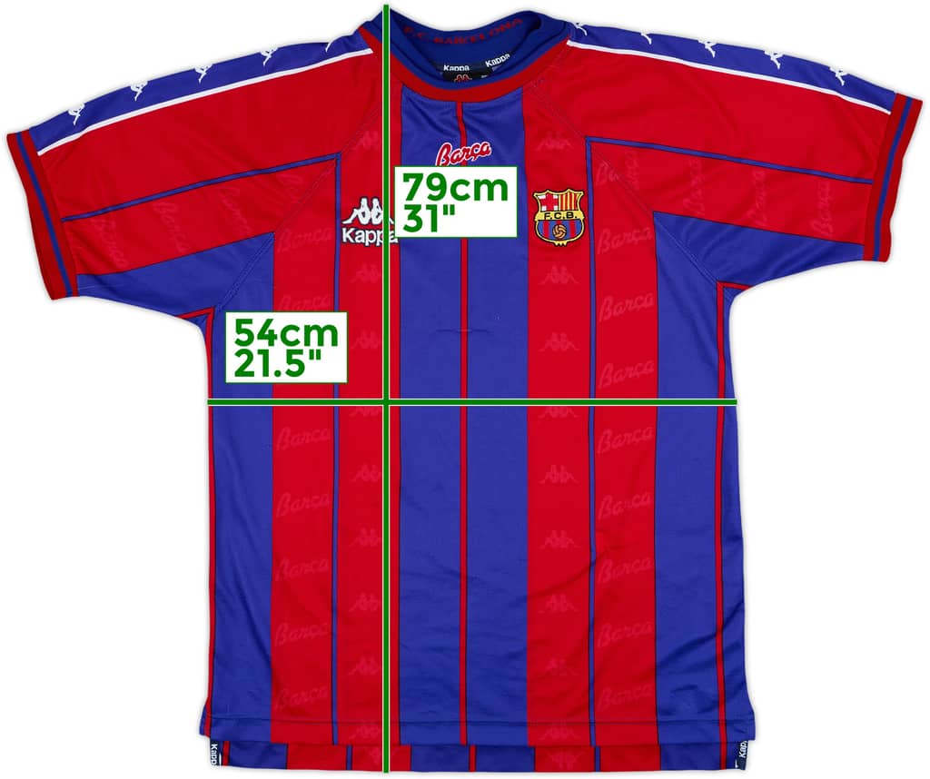 1997-98 Barcelona Home Shirt - 8/10 - (L)