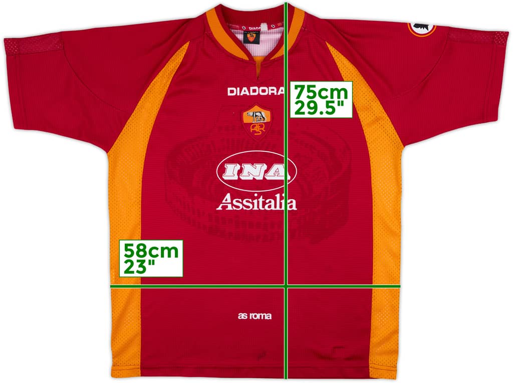 1997-98 Roma Home Shirt - 7/10 - (XL)