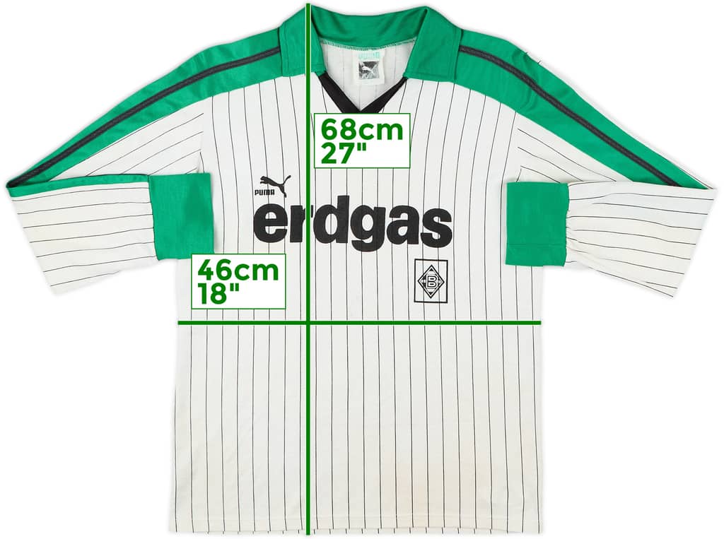 1983-85 Borussia Monchengladbach Home L/S Shirt - 6/10 - (Y)