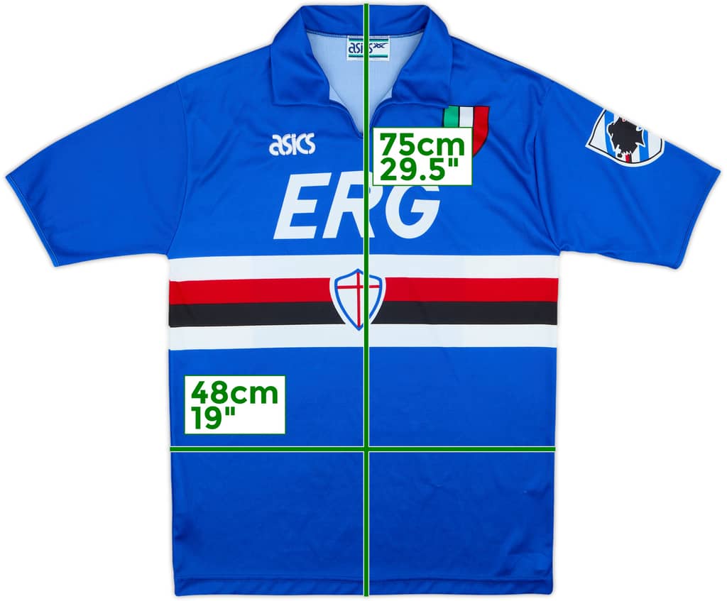 1991-92 Sampdoria Home Shirt - 8/10 - (S)