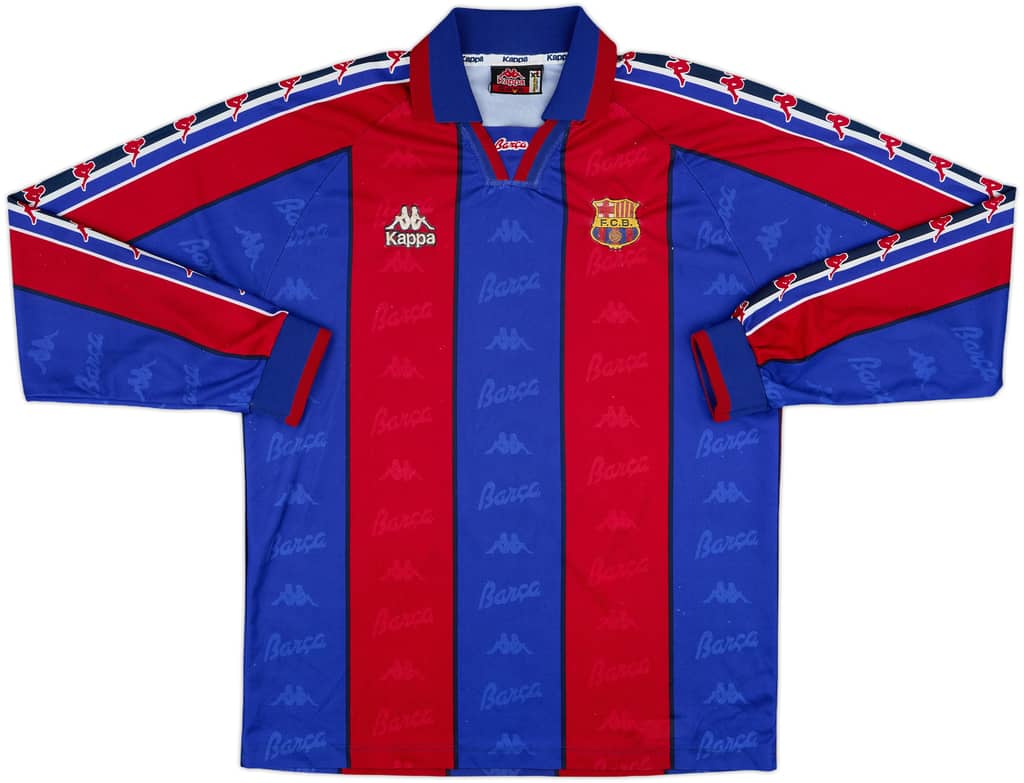 1992-95 Barcelona Home L/S Shirt - 8/10 - (XL)