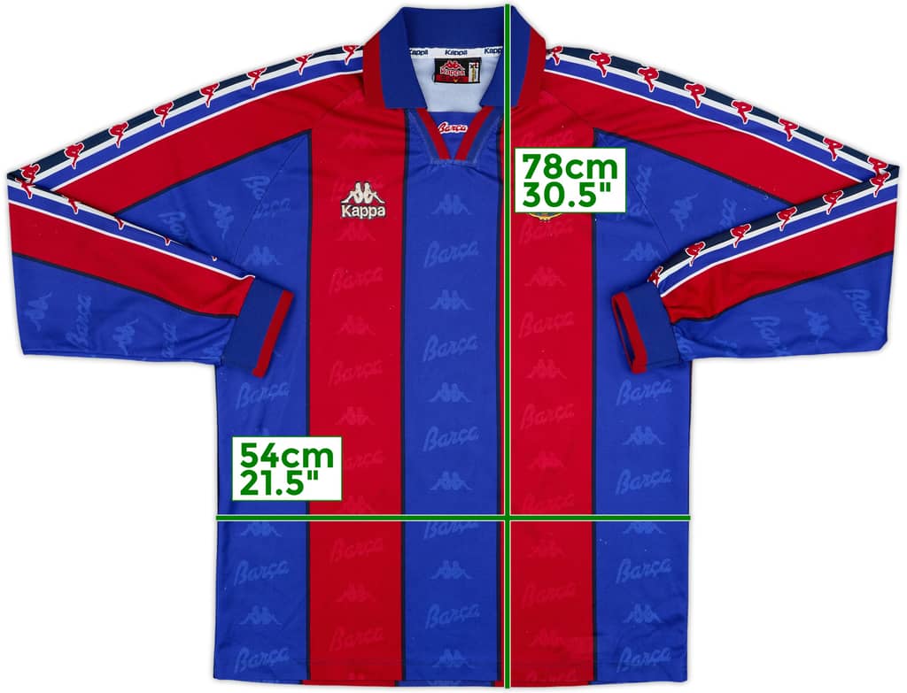 1995-97 Barcelona Home L/S Shirt - 8/10 - (XL)