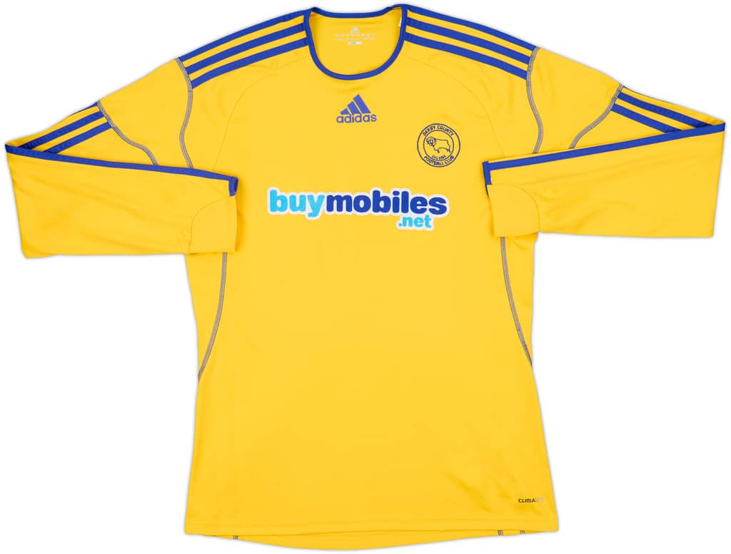2010-11 Derby County Away L/S Shirt - 6/10 - (S)