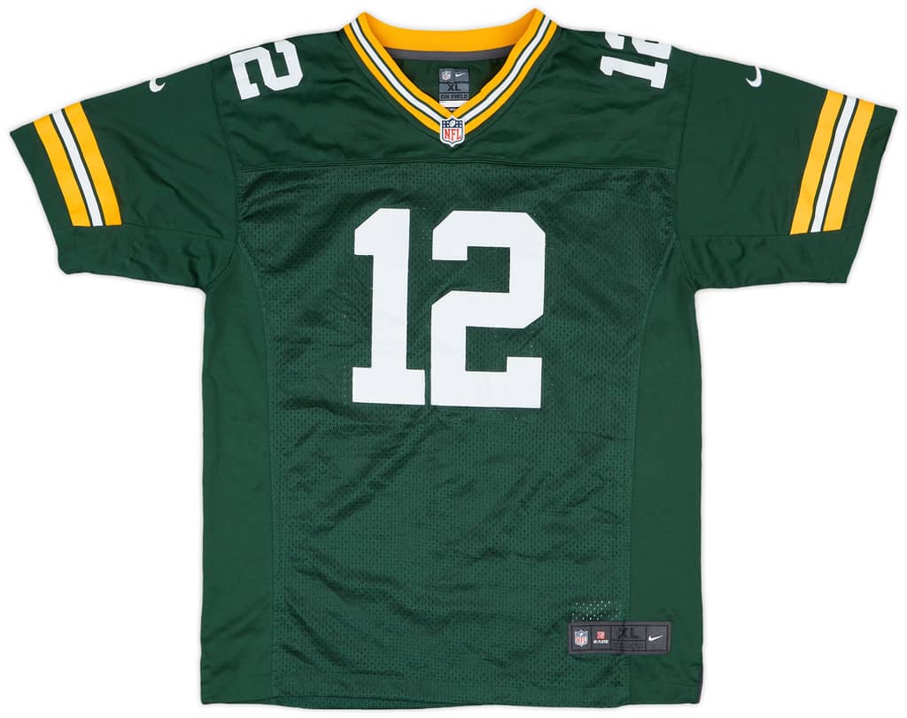 2012-16 Green Bay Packers Rodgers #12 Nike Premier Home Jersey - 7/10 - (XL.Boys)