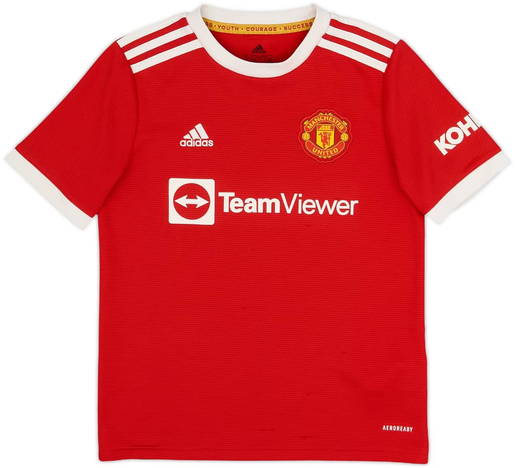 2021-22 Manchester United Home Shirt - 8/10 - (M.Boys)