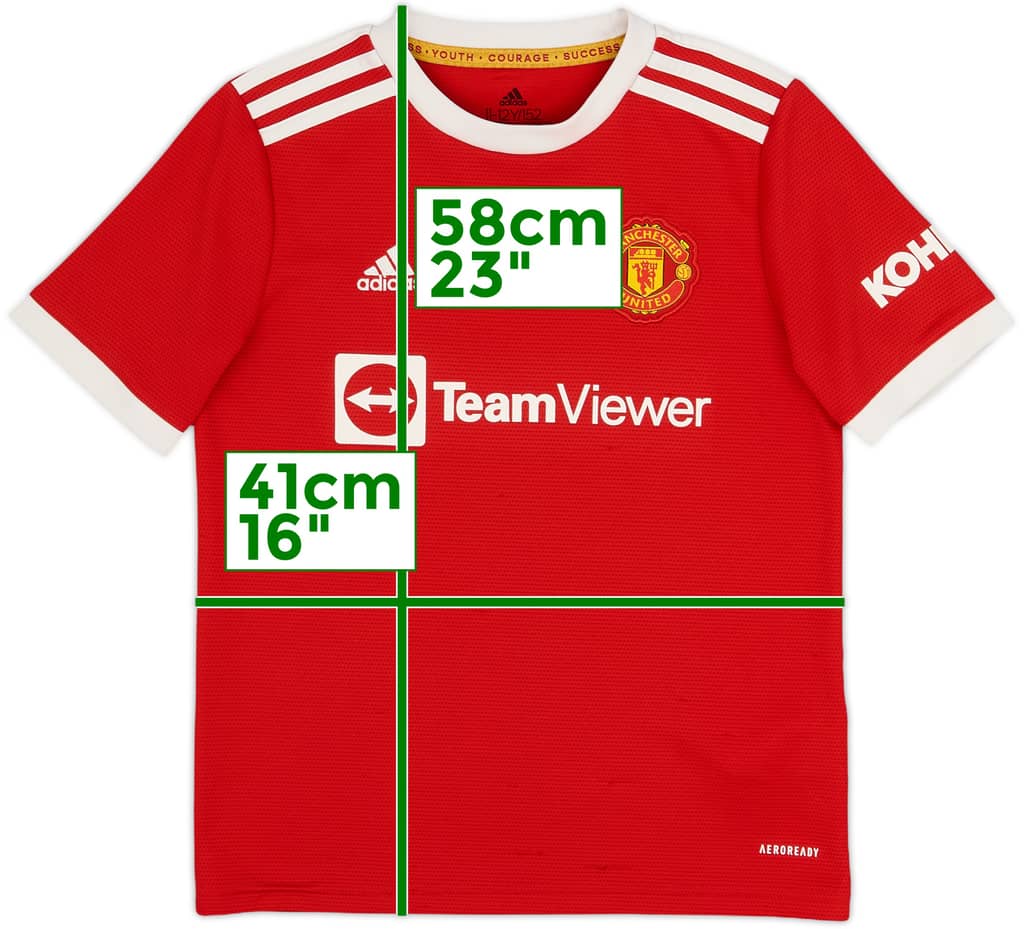 2021-22 Manchester United Home Shirt - 8/10 - (M.Boys)