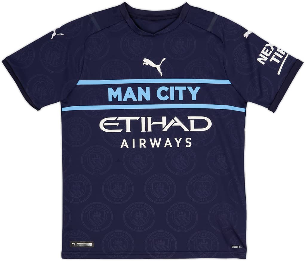 2021-22 Manchester City Third Shirt - 8/10 - (L.Boys)