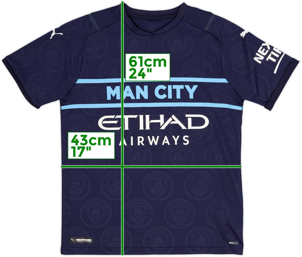 2021-22 Manchester City Third Shirt - 8/10 - (L.Boys)