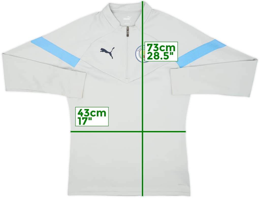 2022-23 Manchester City Puma 1/4 Zip Drill Top - 8/10 - (S)