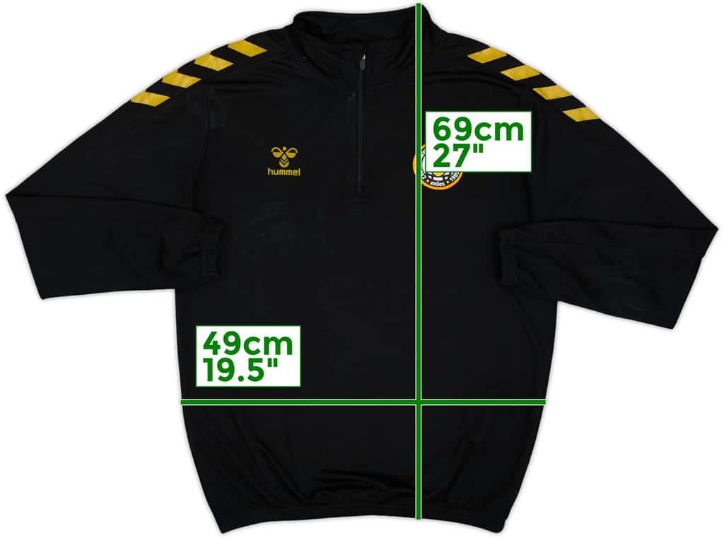 2020-21 Newport County Hummel 1/4 Zip Training Top - 6/10 - (S)