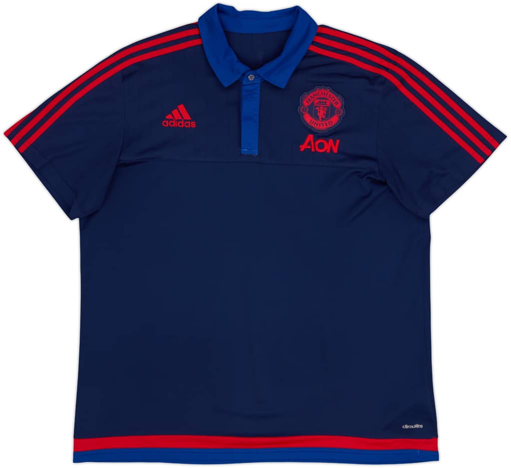 2015-16 Manchester United adidas Polo Shirt - 8/10 - (XL)