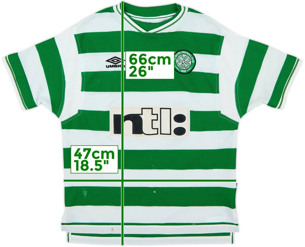 1999-01 Celtic Home Shirt - 5/10 - (Y)