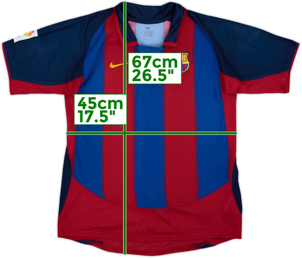 2003-04 Barcelona Home Shirt - 8/10 - (L.Boys)