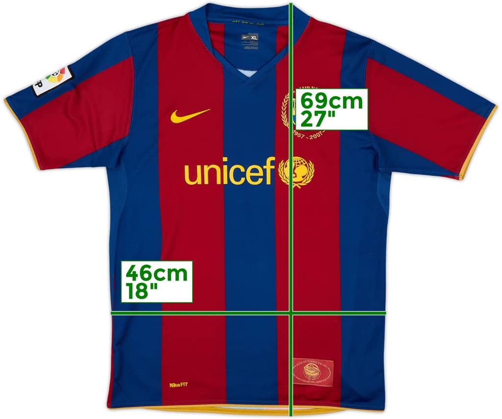 2007-08 Barcelona Home Shirt - 9/10 - (XL.Boys)