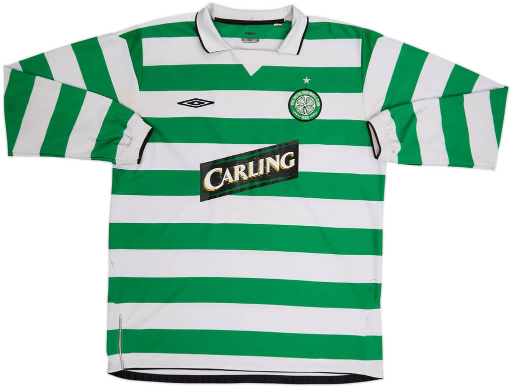 2004-05 Celtic Home L/S Shirt - 5/10 - (XL)