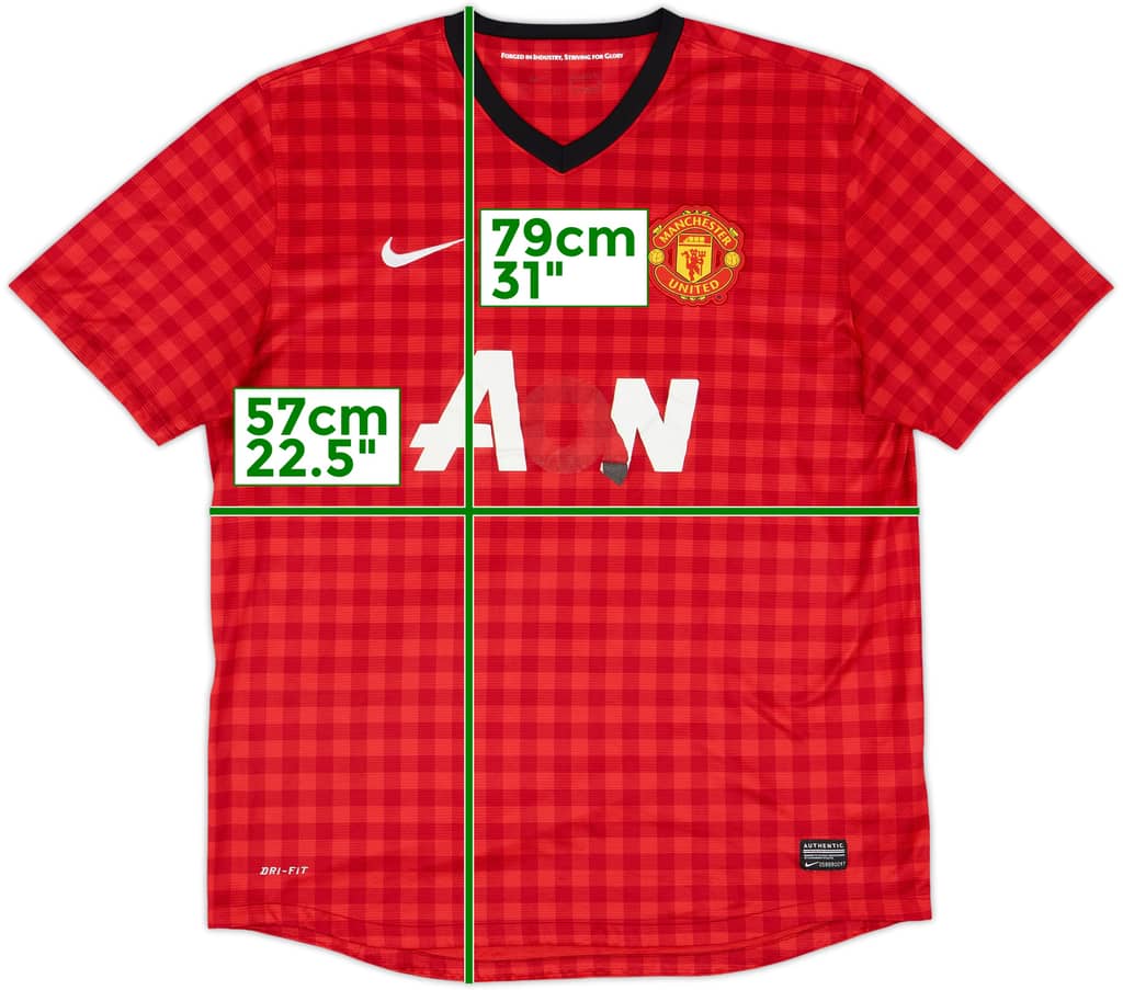 2012-13 Manchester United Home Shirt - 4/10 - (XL)