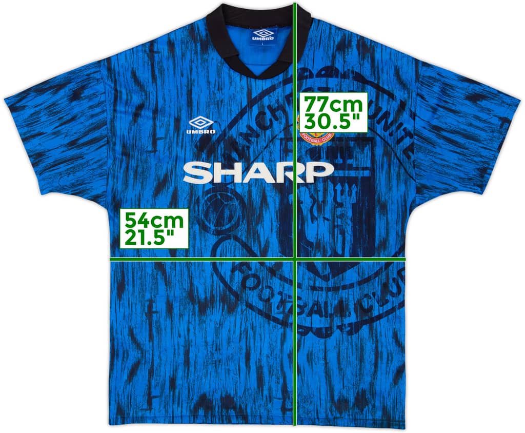 1992-93 Manchester United Away Shirt - 7/10 - (L)