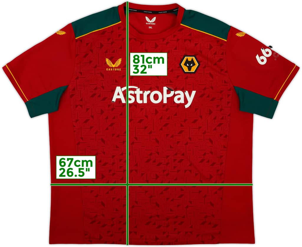 2023-24 Wolves Away Shirt - 4/10 - (3XL)