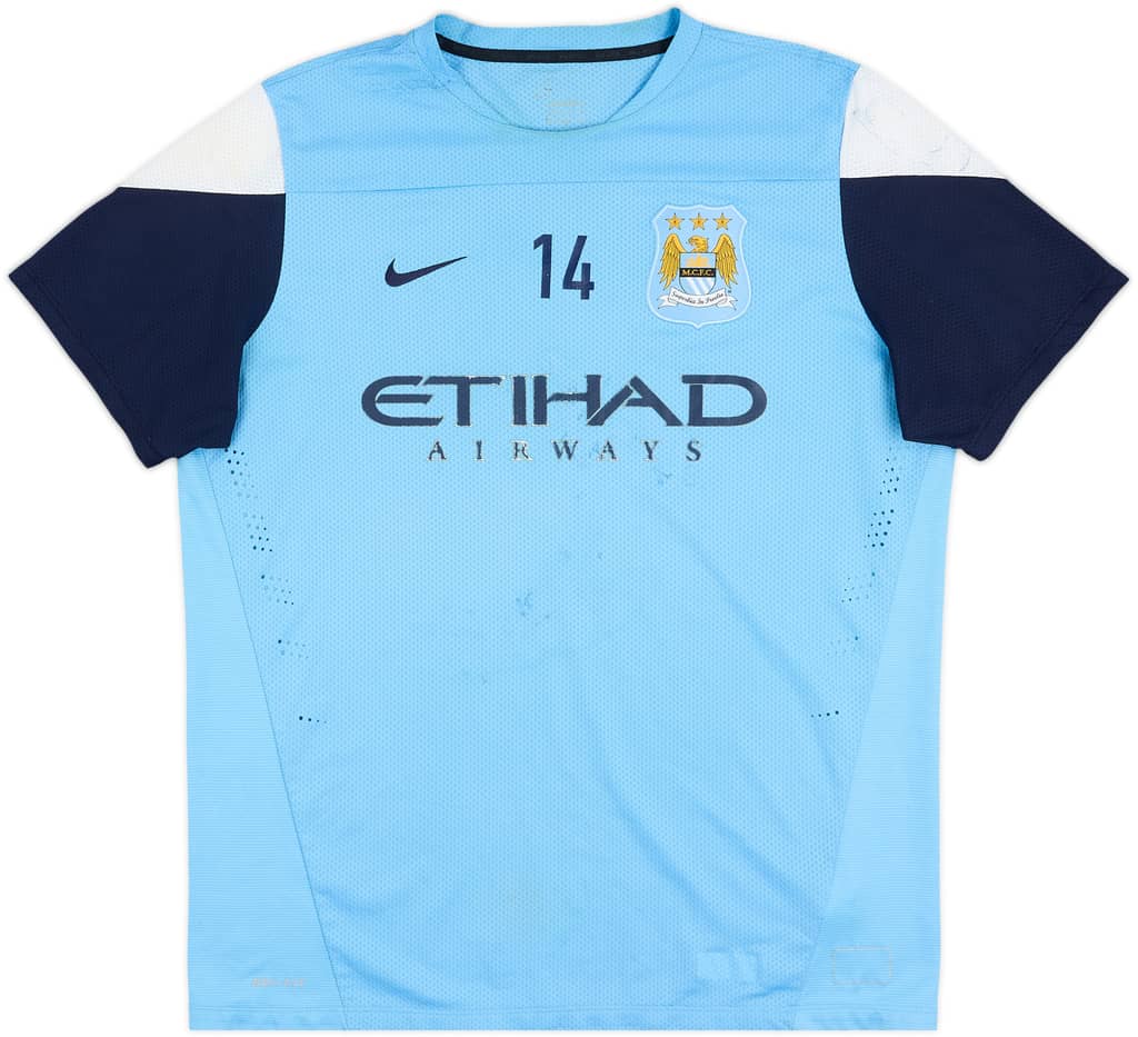 2013-14 Manchester City Player Issue Training Shirt #14 (Garcia) - 5/10 - (XL)
