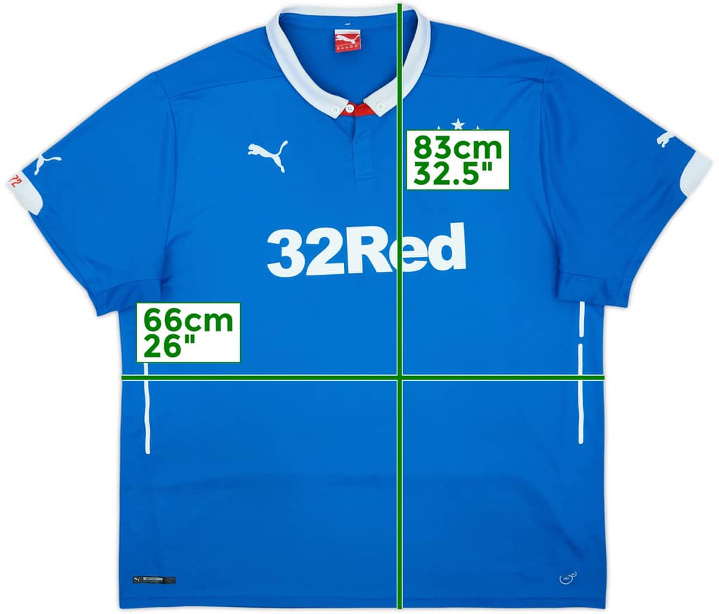 2014-15 Rangers Home Shirt - 9/10 - (3XL)