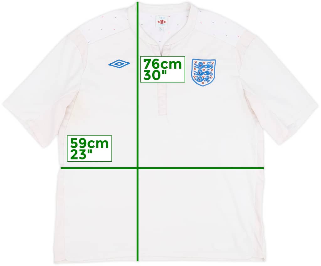 Camiseta de local de England 2010-11 - 5/10 - (XXL)