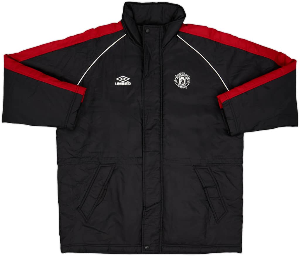 2000-01 Manchester United Umbro Padded Bench Coat - 8/10 - (M)