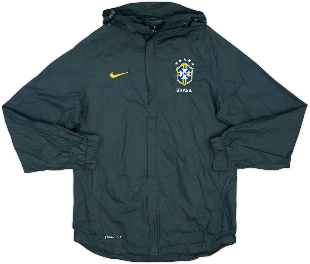 2011-12 Brazil Nike Hooded Rain Jacket - 8/10 - (S)