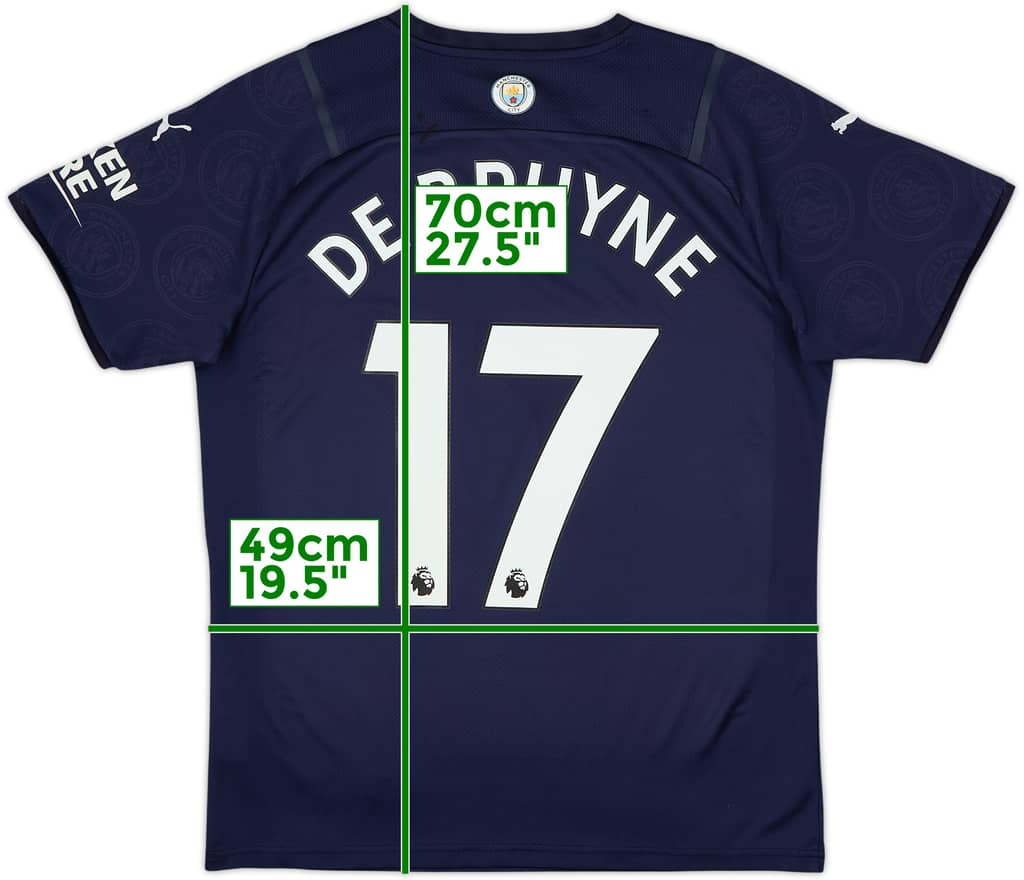 2021-22 Manchester City Third Shirt De Bruyne #17 - 8/10 - (M)
