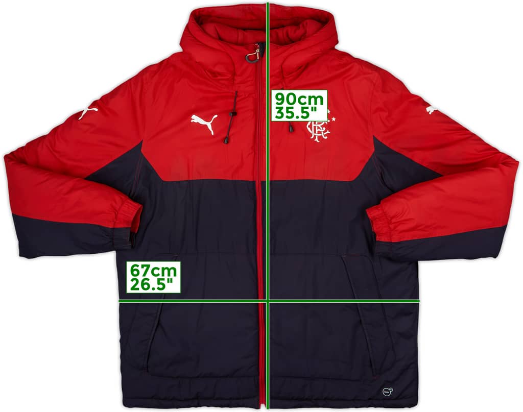 2016-17 Rangers Puma Padded Bench Coat - 8/10 - (XL)