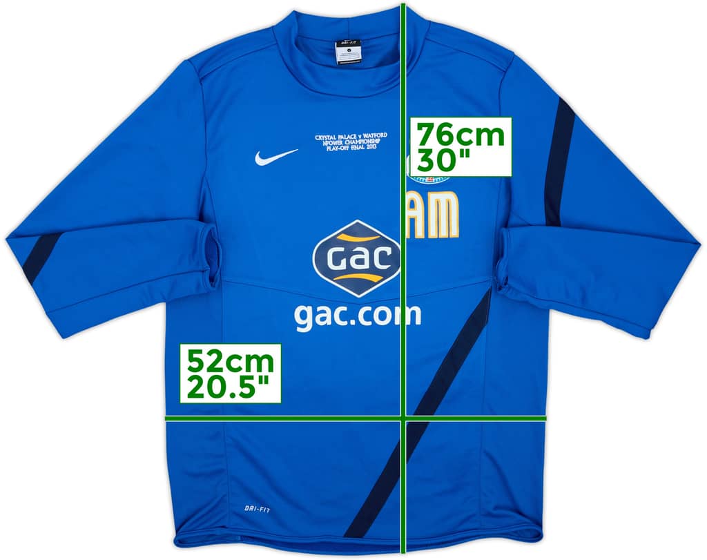 2012-13 Crystal Palace Staff Issue Play-off Final Nike Sweat Top AM - 7/10 - (L)