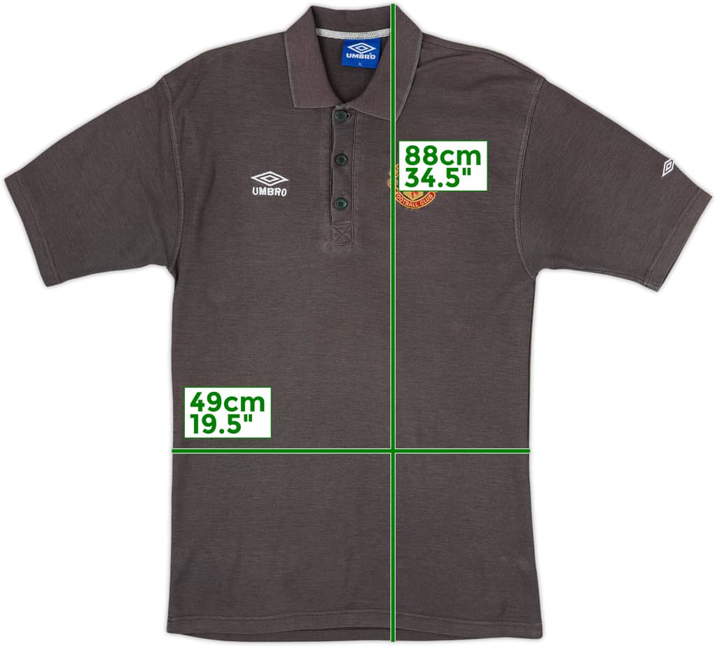 1996-97 Manchester United Umbro Polo Shirt - 5/10 - (XL)