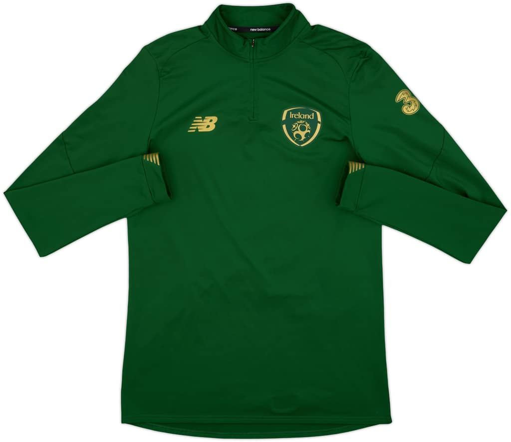 2017-18 Ireland New Balance 1/4 Zip Training Top - 8/10 - (L)