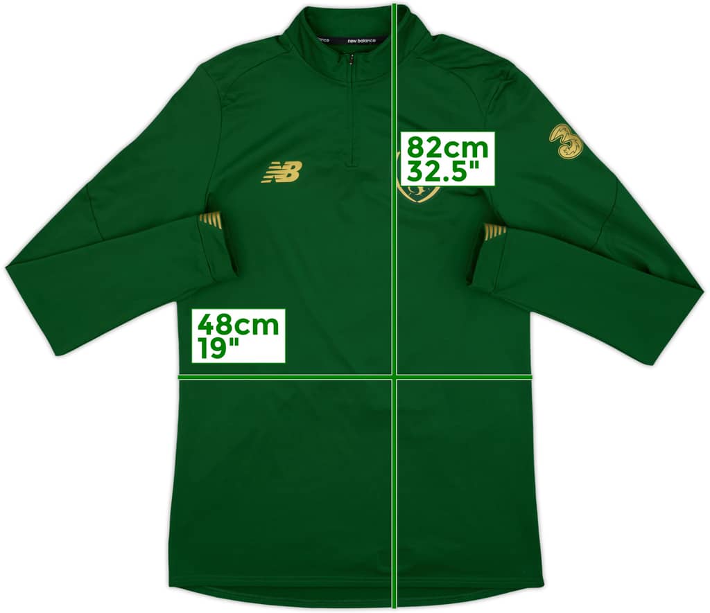 2017-18 Ireland New Balance 1/4 Zip Training Top - 8/10 - (L)