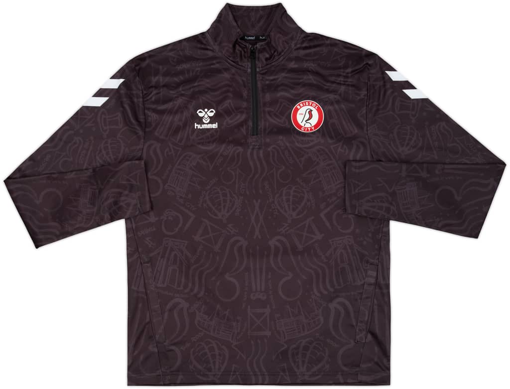 2021-22 Bristol City Hummel 1/4 Zip Drill Top - 10/10 - (M)