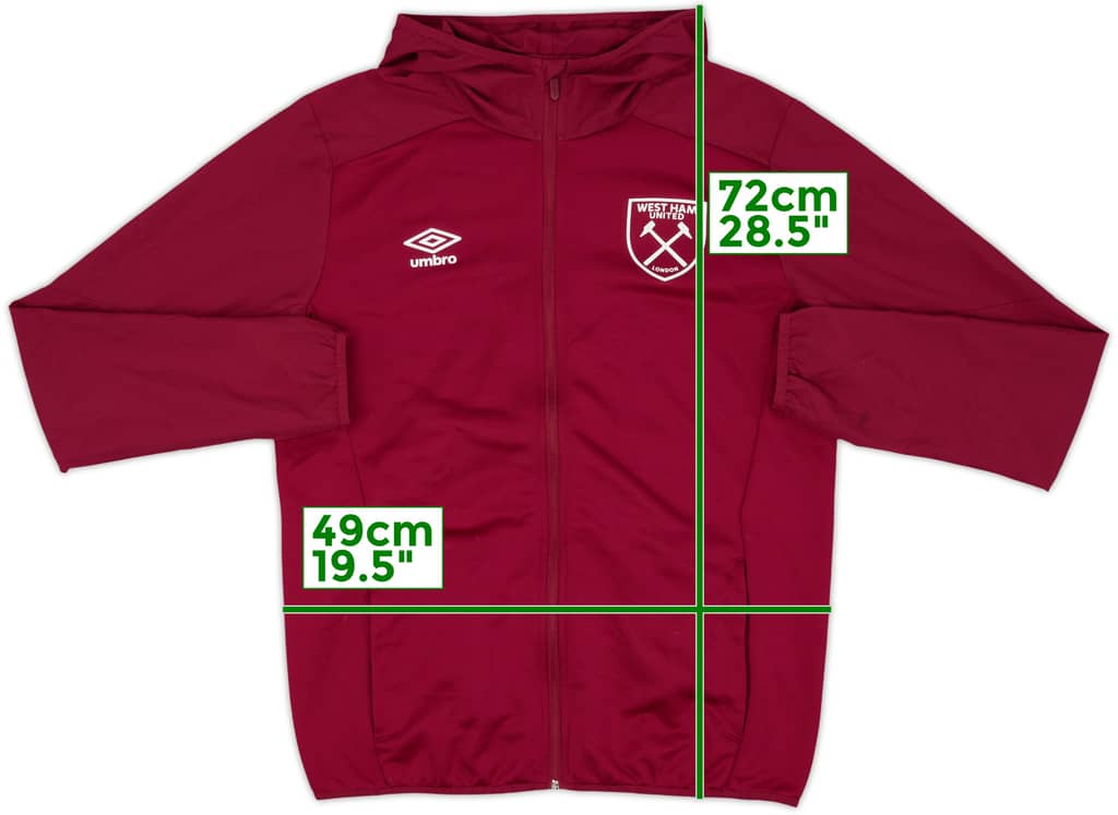 2022-23 West Ham Umbro Hooded Track Jacket - 8/10 - (M)