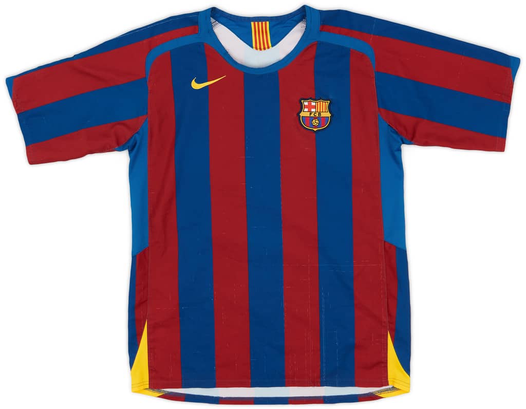 2005-06 Barcelona Home Shirt - 6/10 - (XL.Boys)