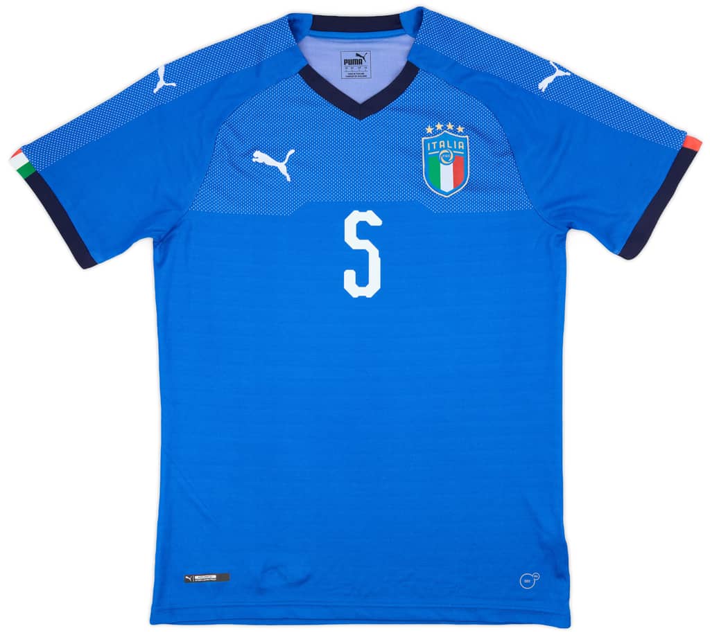 2018-19 Italy Home Shirt #5 - 9/10 - (L)