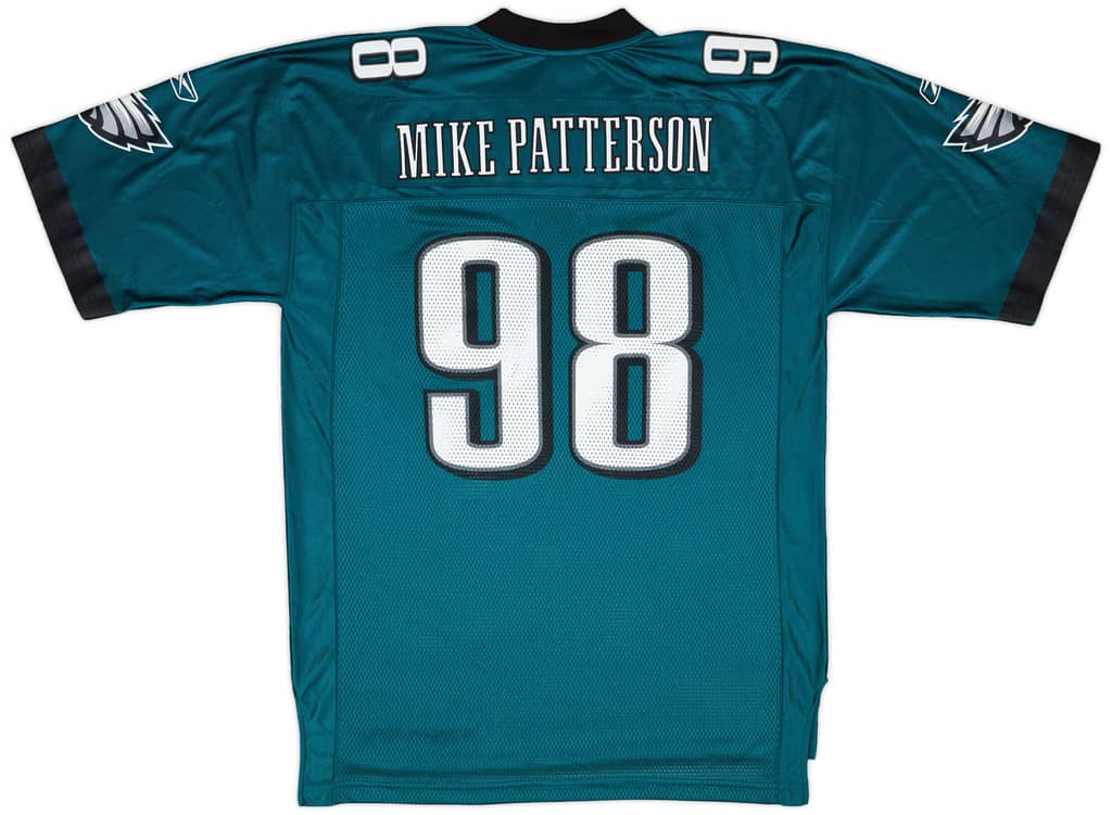 2005-06 Philadelphia Eagles Mike Patterson #98 Reebok On Field Home Jersey - 8/10 - (L)